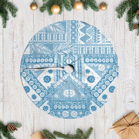 Blue Bula Fiji Tree Skirt Unique Masi Tapa Pattern LT14 Casual Blue - Polynesian Pride