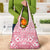 Pink Bula Fiji Grocery Bag Unique Masi Tapa Pattern