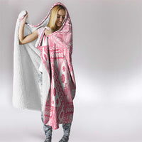 Pink Bula Fiji Hooded Blanket Unique Masi Tapa Pattern LT14 - Polynesian Pride