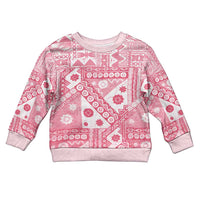 Pink Bula Fiji Kid Ugly Christmas Sweater Unique Masi Tapa Pattern LT14 Kid Pink - Polynesian Pride