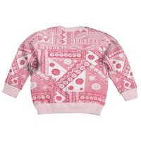Pink Bula Fiji Kid Ugly Christmas Sweater Unique Masi Tapa Pattern LT14 - Polynesian Pride