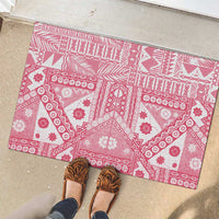 Pink Bula Fiji Rubber Doormat Unique Masi Tapa Pattern LT14 - Polynesian Pride