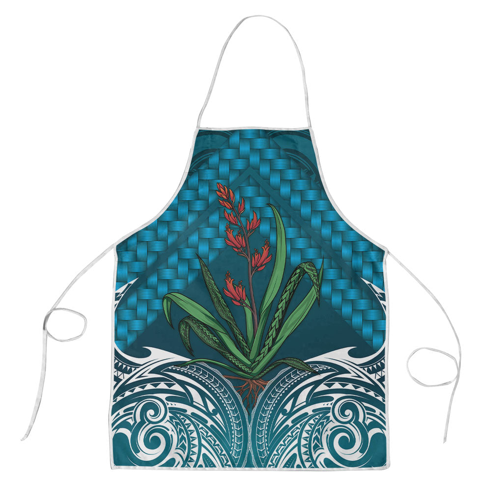 Rongoa Maori New Zealand Harakeke Apron NZ Weaving Pattern Dark Teal LT14 Dark Teal - Polynesian Pride
