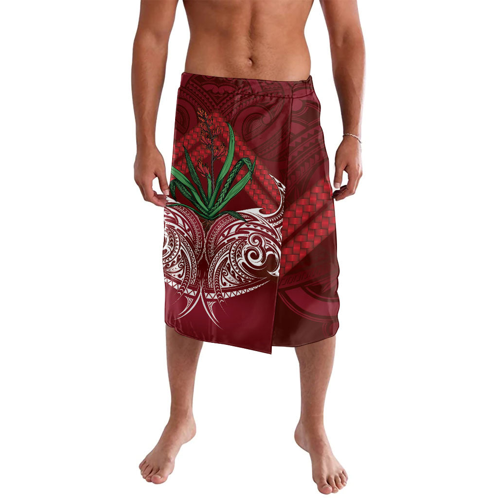 Rongoa Maori New Zealand Harakeke Lavalava NZ Weaving Pattern Red LT14 Red - Polynesian Pride