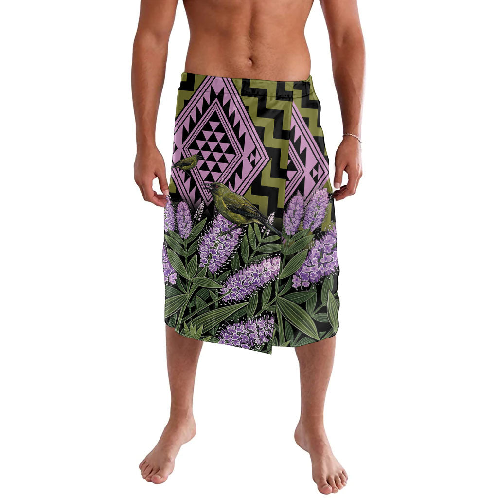 Rongoa Maori New Zealand Koromiko Lavalava NZ Hebe Korimako Bellbird Poutama LT14 Green - Polynesian Pride