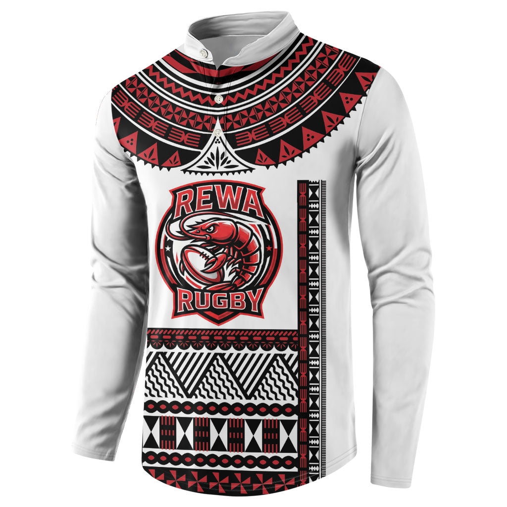 Fiji Rewa Rugby Custom Button Sweatshirt Go Champions Fijian Tapa Pattern LT14 - Polynesian Pride