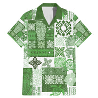 Hawaiian Quilt Family Matching Mermaid Dress and Hawaiian Shirt Tiki Tropical Retro Green Version LT14 Dad's Shirt - Short Sleeve Green - Polynesian Pride