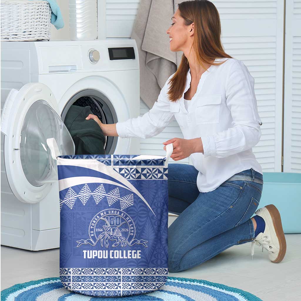 Tonga Tupou College Toloa Laundry Basket 160 Years Anniversary Tongan Ngatu Pattern