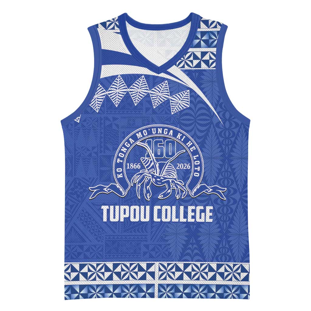 Personalised Tonga Tupou College Toloa Basketball Jersey 160 Years Anniversary Tongan Ngatu Pattern