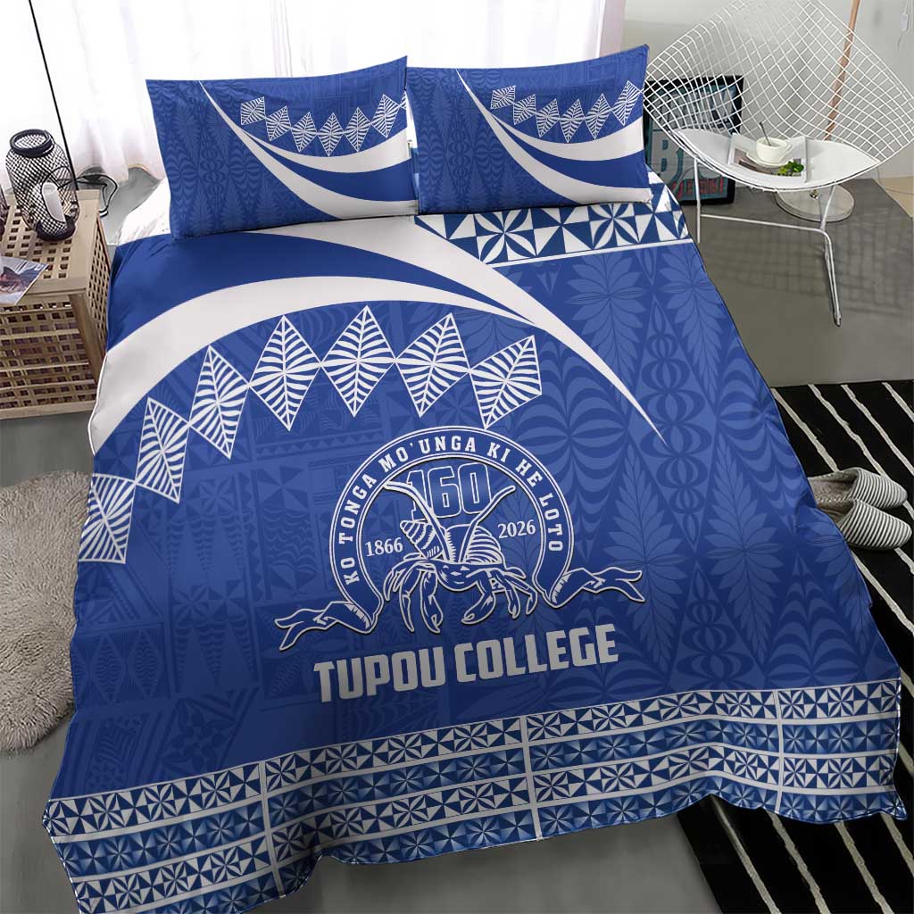 Tonga Tupou College Toloa Bedding Set 160 Years Anniversary Tongan Ngatu Pattern
