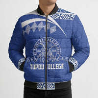 Personalised Tonga Tupou College Toloa Bomber Puffer Jacket 160 Years Anniversary Tongan Ngatu Pattern LT14 - Polynesian Pride
