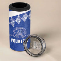 Personalised Tonga Tupou College Toloa 4 in 1 Can Cooler Tumbler 160 Years Anniversary Tongan Ngatu Pattern