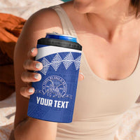 Personalised Tonga Tupou College Toloa 4 in 1 Can Cooler Tumbler 160 Years Anniversary Tongan Ngatu Pattern