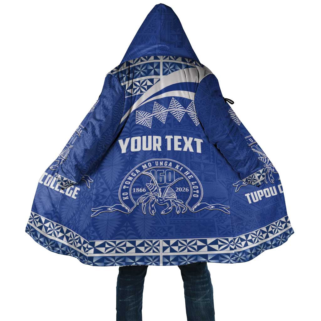 Personalised Tonga Tupou College Toloa Cloak 160 Years Anniversary Tongan Ngatu Pattern LT14 Unisex Blue - Polynesian Pride