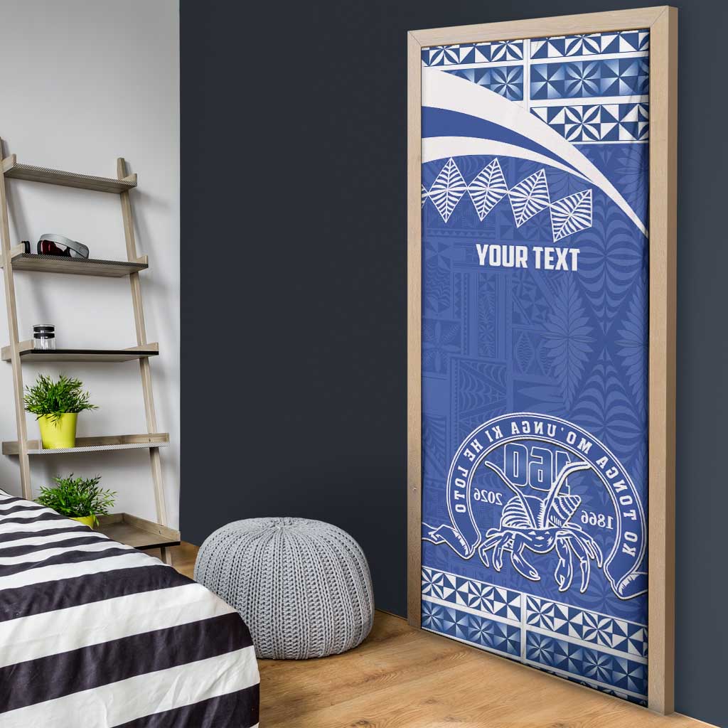 Personalised Tonga Tupou College Toloa Door Cover 160 Years Anniversary Tongan Ngatu Pattern