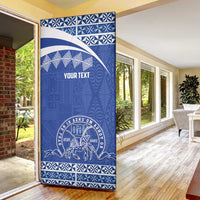 Personalised Tonga Tupou College Toloa Door Cover 160 Years Anniversary Tongan Ngatu Pattern