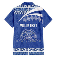 Personalised Tonga Tupou College Toloa Family Matching Off The Shoulder Long Sleeve Dress and Hawaiian Shirt 160 Years Anniversary Tongan Ngatu Pattern LT14 - Polynesian Pride