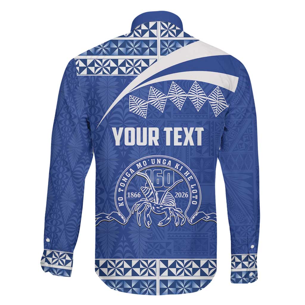 Personalised Tonga Tupou College Toloa Family Matching Off The Shoulder Long Sleeve Dress and Hawaiian Shirt 160 Years Anniversary Tongan Ngatu Pattern LT14 - Polynesian Pride