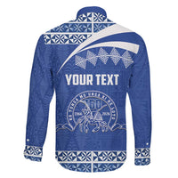 Personalised Tonga Tupou College Toloa Family Matching Off The Shoulder Long Sleeve Dress and Hawaiian Shirt 160 Years Anniversary Tongan Ngatu Pattern LT14 - Polynesian Pride