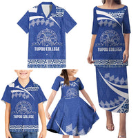 Personalised Tonga Tupou College Toloa Family Matching Puletasi and Hawaiian Shirt 160 Years Anniversary Tongan Ngatu Pattern