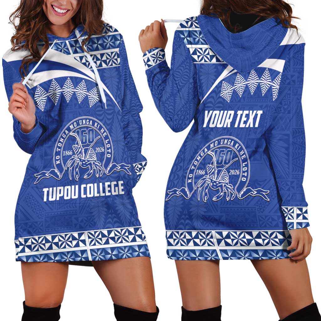 Personalised Tonga Tupou College Toloa Hoodie Dress 160 Years Anniversary Tongan Ngatu Pattern