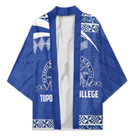 Personalised Tonga Tupou College Toloa Kimono 160 Years Anniversary Tongan Ngatu Pattern LT14 Unisex Blue - Polynesian Pride