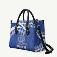 Tonga Tupou College Toloa Leather Bag 160 Years Anniversary Tongan Ngatu Pattern