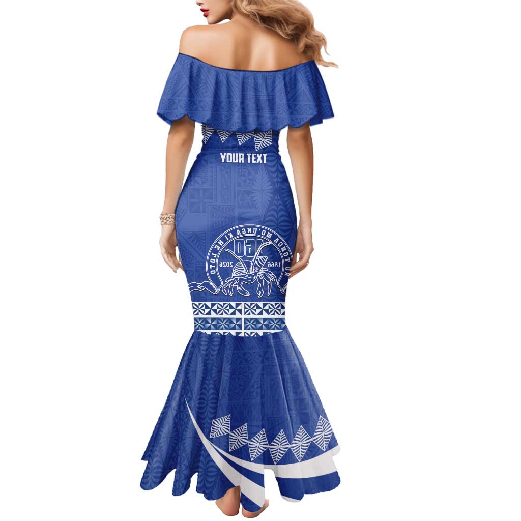Personalised Tonga Tupou College Toloa Mermaid Dress 160 Years Anniversary Tongan Ngatu Pattern LT14 - Polynesian Pride