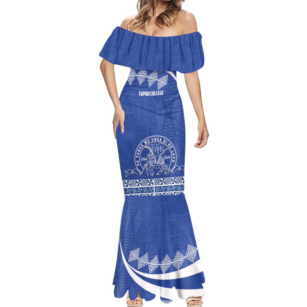 Personalised Tonga Tupou College Toloa Mermaid Dress 160 Years Anniversary Tongan Ngatu Pattern LT14 - Polynesian Pride