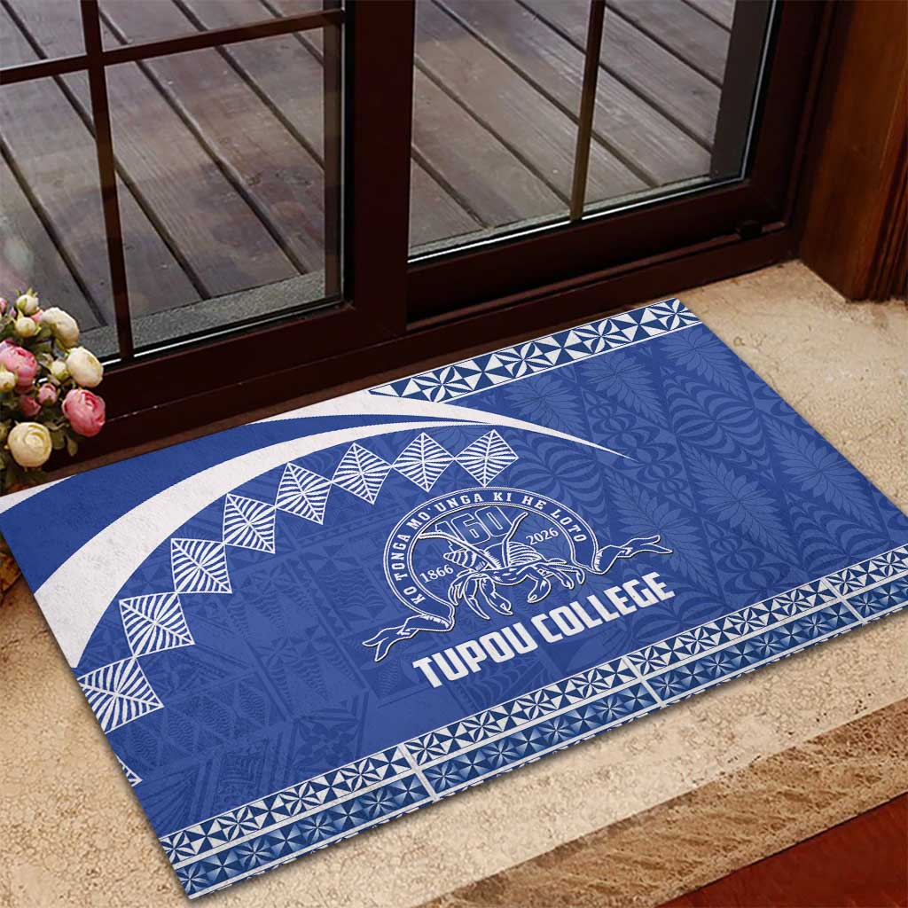 Tonga Tupou College Toloa Rubber Doormat 160 Years Anniversary Tongan Ngatu Pattern LT14 - Polynesian Pride