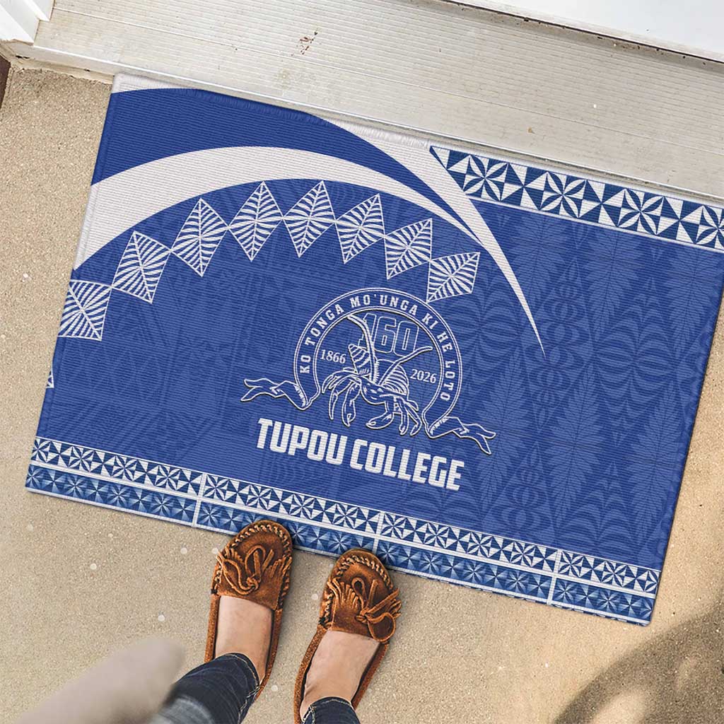 Tonga Tupou College Toloa Rubber Doormat 160 Years Anniversary Tongan Ngatu Pattern LT14 - Polynesian Pride