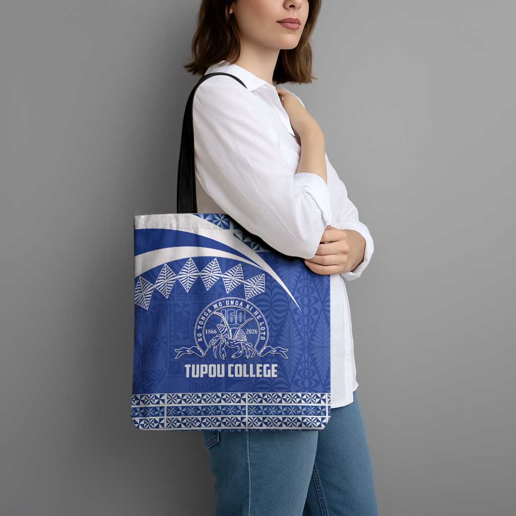 Tonga Tupou College Toloa Tote Bag 160 Years Anniversary Tongan Ngatu Pattern