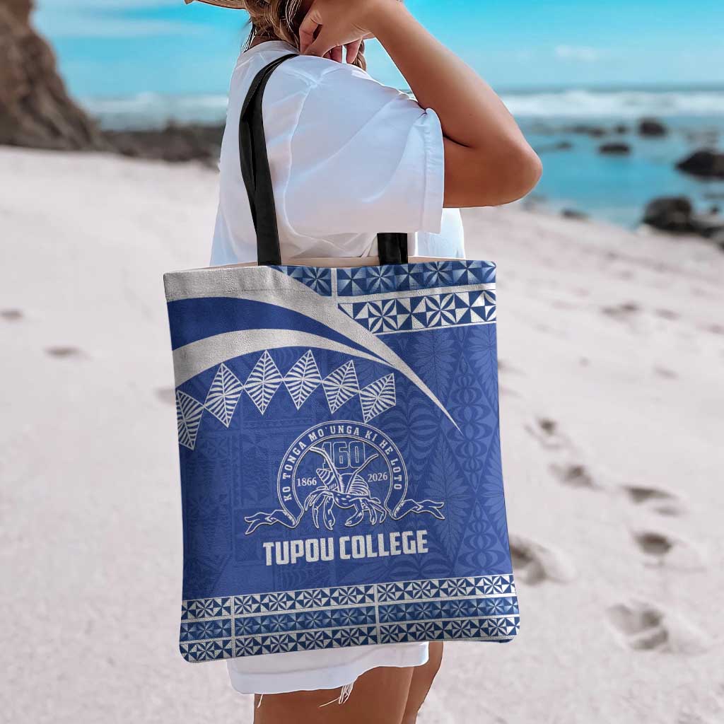 Tonga Tupou College Toloa Tote Bag 160 Years Anniversary Tongan Ngatu Pattern