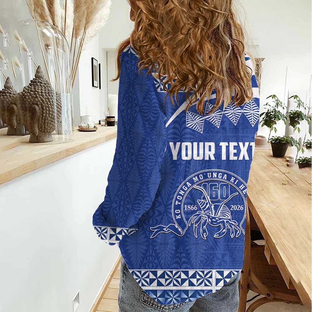 Personalised Tonga Tupou College Toloa Women Casual Shirt 160 Years Anniversary Tongan Ngatu Pattern