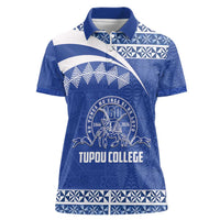 Personalised Tonga Tupou College Toloa Women Polo Shirt 160 Years Anniversary Tongan Ngatu Pattern