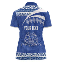 Personalised Tonga Tupou College Toloa Women Polo Shirt 160 Years Anniversary Tongan Ngatu Pattern