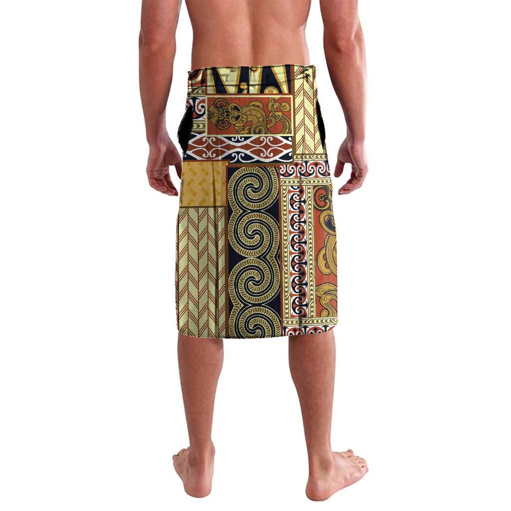 Yellow Aotearoa Kowhaiwhai Pattern Lavalava NZ Maori Quilt Style