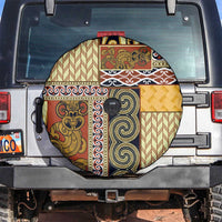 Yellow Aotearoa Kowhaiwhai Pattern Spare Tire Cover NZ Maori Quilt Style LT14 Yellow - Polynesian Pride