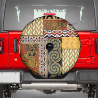 Yellow Aotearoa Kowhaiwhai Pattern Spare Tire Cover NZ Maori Quilt Style LT14 - Polynesian Pride