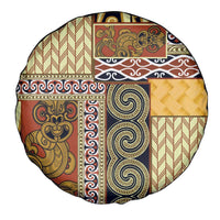 Yellow Aotearoa Kowhaiwhai Pattern Spare Tire Cover NZ Maori Quilt Style LT14 - Polynesian Pride