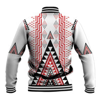 Aotearoa Taniko Baseball Jacket Niho Taniwha Purapura Whetu Mix Poutama