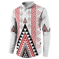 Aotearoa Taniko Button Sweatshirt Niho Taniwha Purapura Whetu Mix Poutama