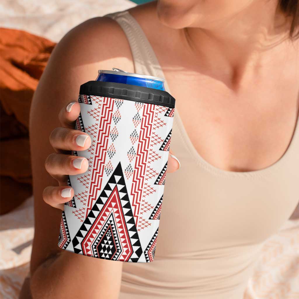 Aotearoa Taniko 4 in 1 Can Cooler Tumbler Niho Taniwha Purapura Whetu Mix Poutama