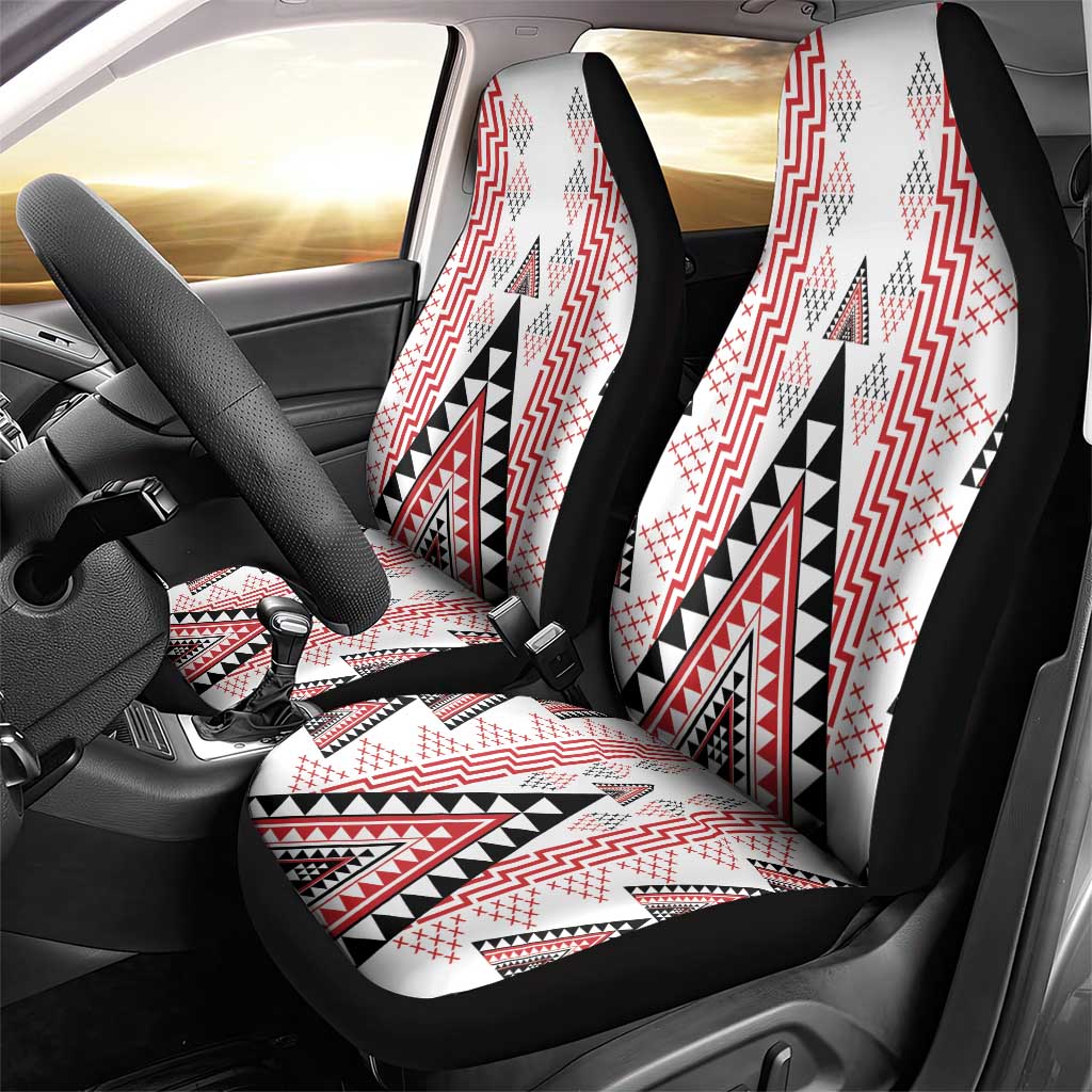 Aotearoa Taniko Car Seat Cover Niho Taniwha Purapura Whetu Mix Poutama
