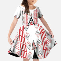 Aotearoa Taniko Family Matching Mermaid Dress and Hawaiian Shirt Niho Taniwha Purapura Whetu Mix Poutama