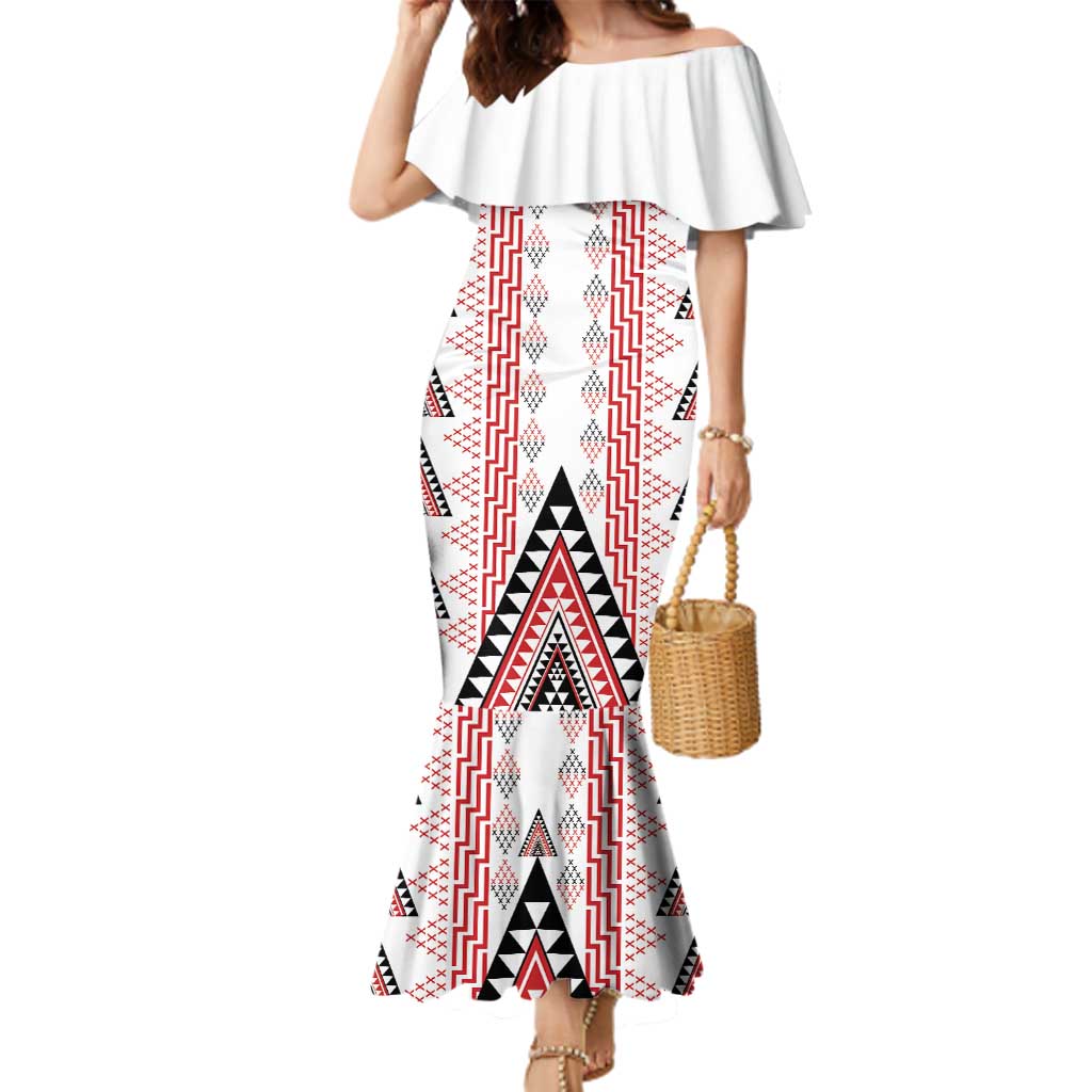 Aotearoa Taniko Family Matching Mermaid Dress and Hawaiian Shirt Niho Taniwha Purapura Whetu Mix Poutama