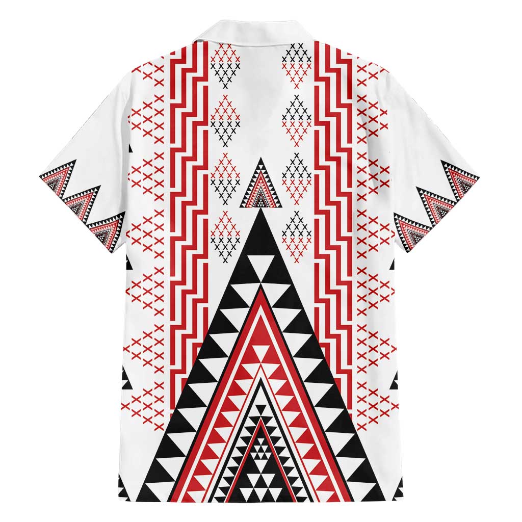 Aotearoa Taniko Family Matching Short Sleeve Bodycon Dress and Hawaiian Shirt Niho Taniwha Purapura Whetu Mix Poutama