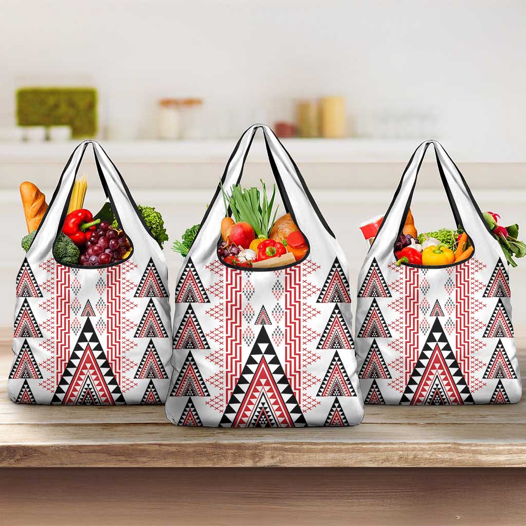 Aotearoa Taniko Grocery Bag Niho Taniwha Purapura Whetu Mix Poutama