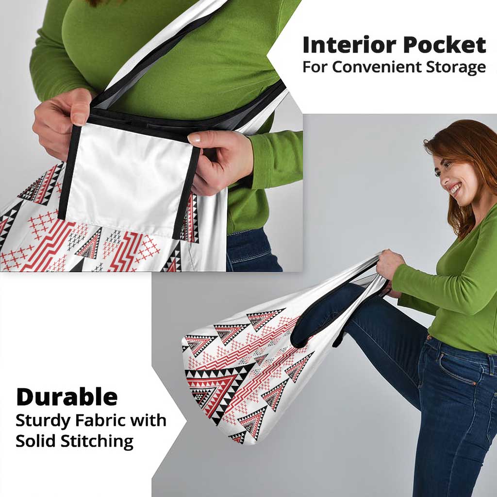 Aotearoa Taniko Grocery Bag Niho Taniwha Purapura Whetu Mix Poutama