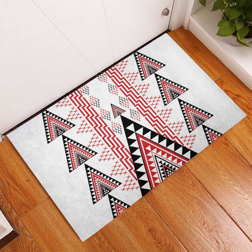 Aotearoa Taniko Rubber Doormat Niho Taniwha Purapura Whetu Mix Poutama LT14 - Polynesian Pride